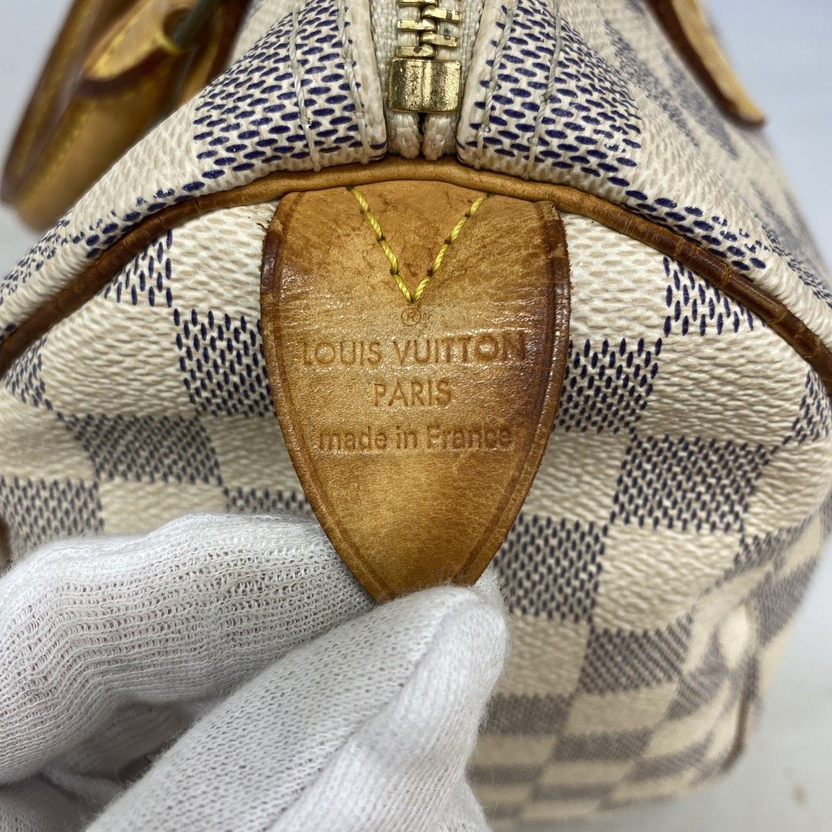 Louis Vuitton Handbag Damier Azur Speedy 25 White — view 5
