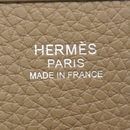 Hermes Shoulder Bag Taurillon Clemence Etoupe Silver — view 5
