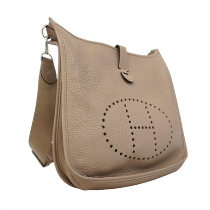 Hermes Shoulder Bag Taurillon Clemence Gray Silver — view 2