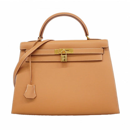Hermes Handbag Kelly 32 Courchevel Gold 2-Way