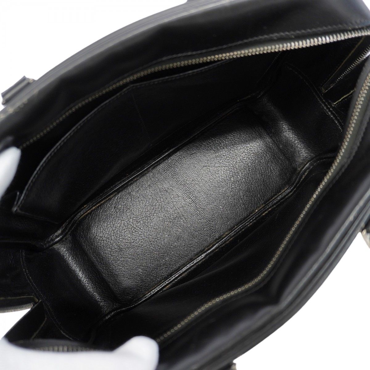 Hermes Handbag 28 Box Calf Black Silver — view 4