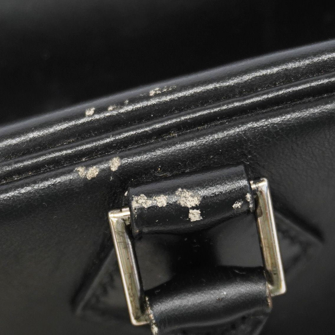 Hermes Handbag 28 Box Calf Black Silver — view 8