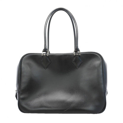 Hermes Handbag 28 Box Calf Black Silver