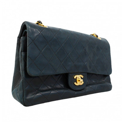 Chanel Shoulder Bag Quilted Lambskin Black Gold — view 2