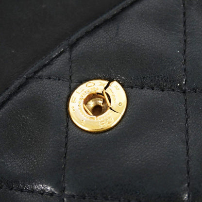 Chanel Shoulder Bag Quilted Lambskin Black Gold — view 6