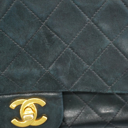 Chanel Shoulder Bag Quilted Lambskin Black Gold — view 8