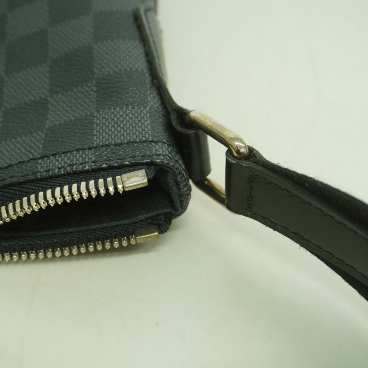 Louis Vuitton Shoulder Bag Damier Graphite PM Black Gray — view 8