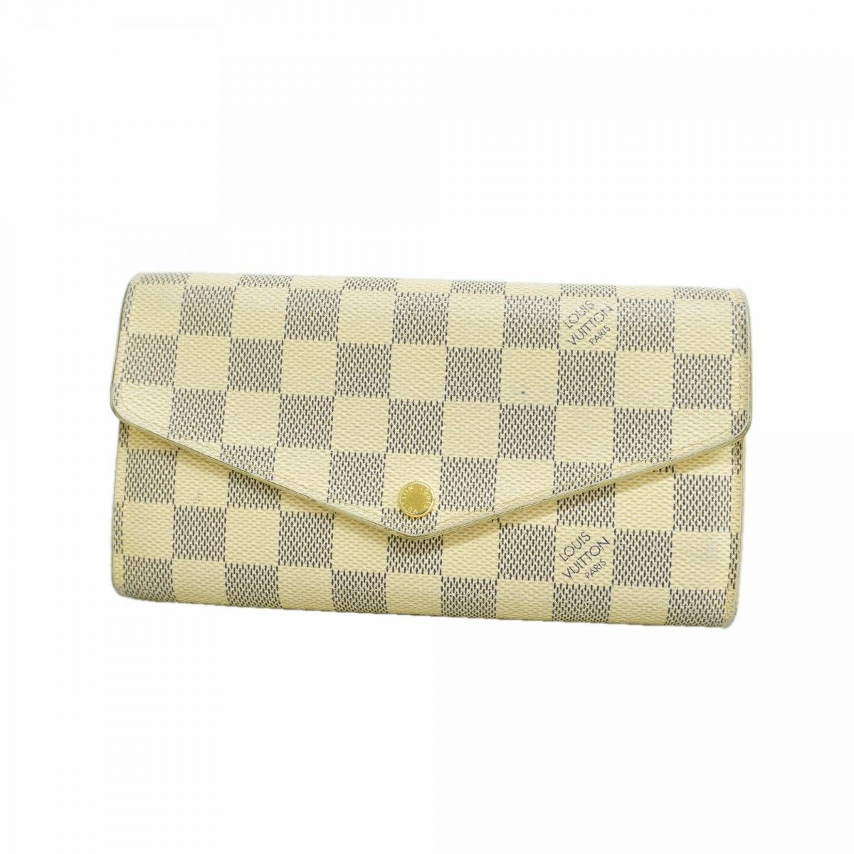 Louis Vuitton Wallet Damier Azur Portefeuille Sarah White