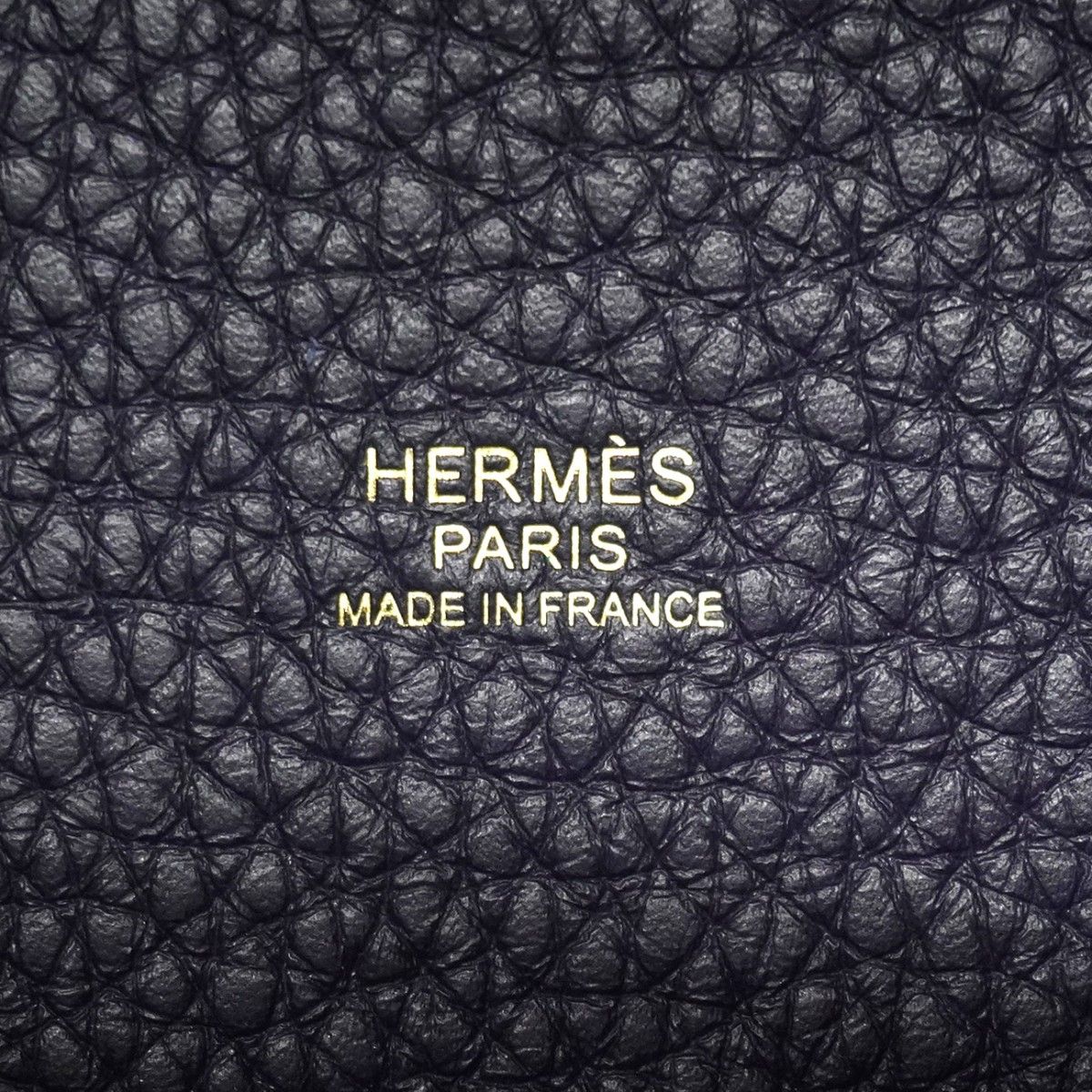 Hermes Handbag Picotin Lock PM Taurillon Clemence Blue Gold — view 5