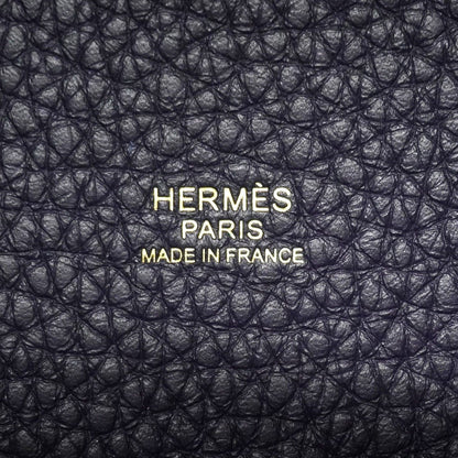 Hermes Handbag Picotin Lock PM Taurillon Clemence Blue Gold — view 5