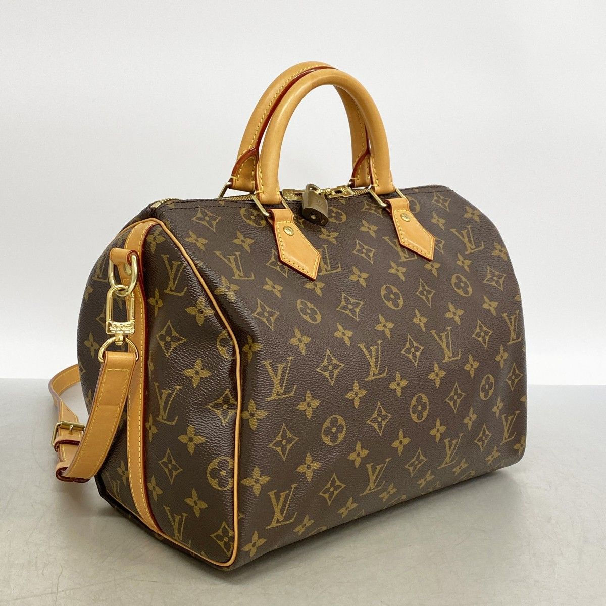 Louis Vuitton Handbag Monogram Speedy Bandouliere 30 Brown 2-Way — view 2
