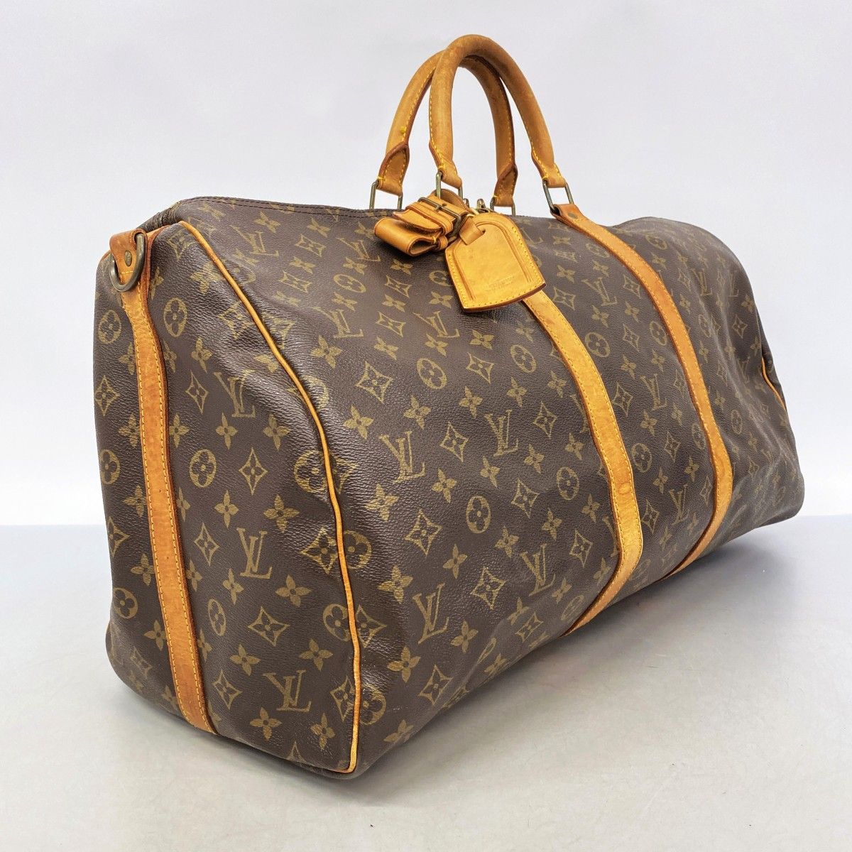 Louis Vuitton Boston Bag Monogram Keepall Bandouliere 55 Brown — view 2
