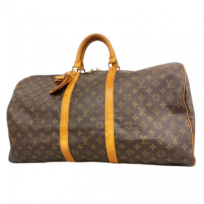 Louis Vuitton Boston Bag Monogram Keepall Bandouliere 55 Brown