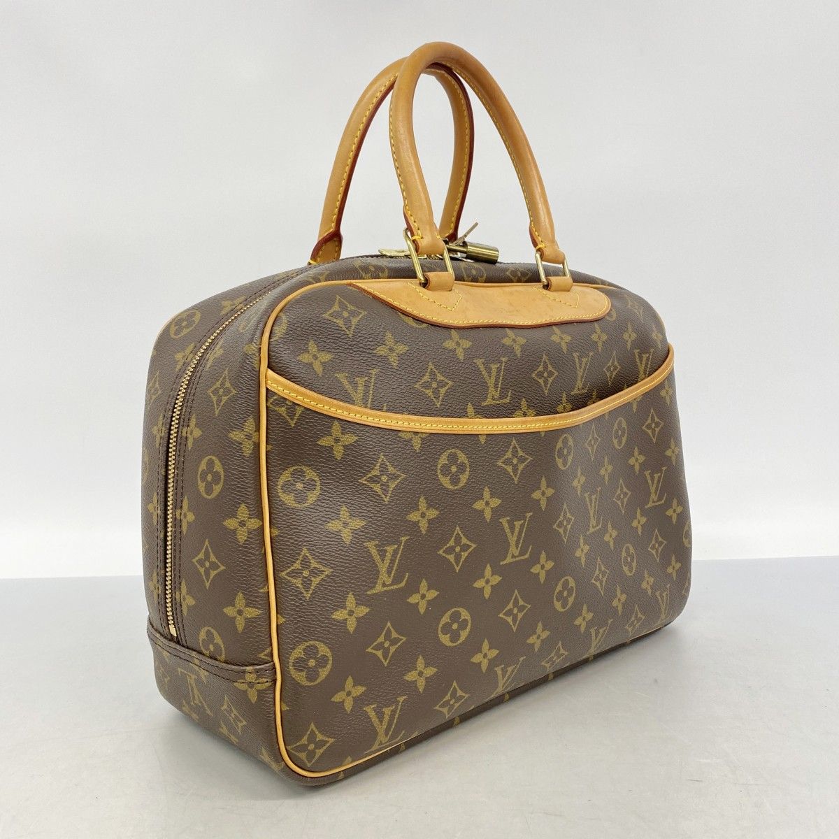 Louis Vuitton Handbag Monogram Deauville Brown — view 2