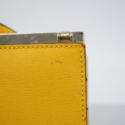 Fendi Handbag Leather Yellow Silver 2-Way — view 7