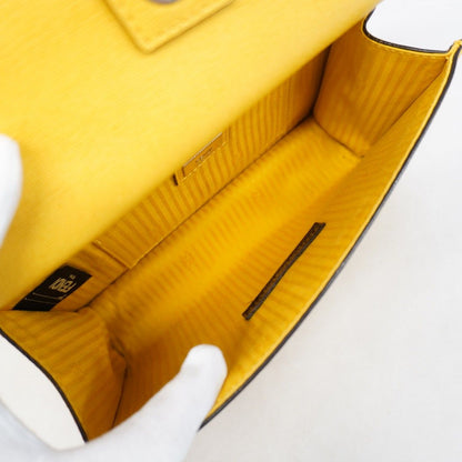 Fendi Handbag Leather Yellow Silver 2-Way — view 4