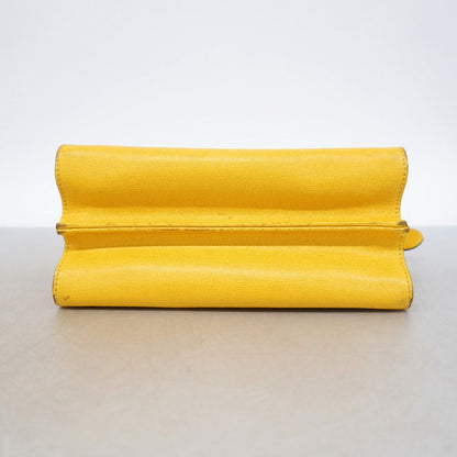 Fendi Handbag Leather Yellow Silver 2-Way — view 3