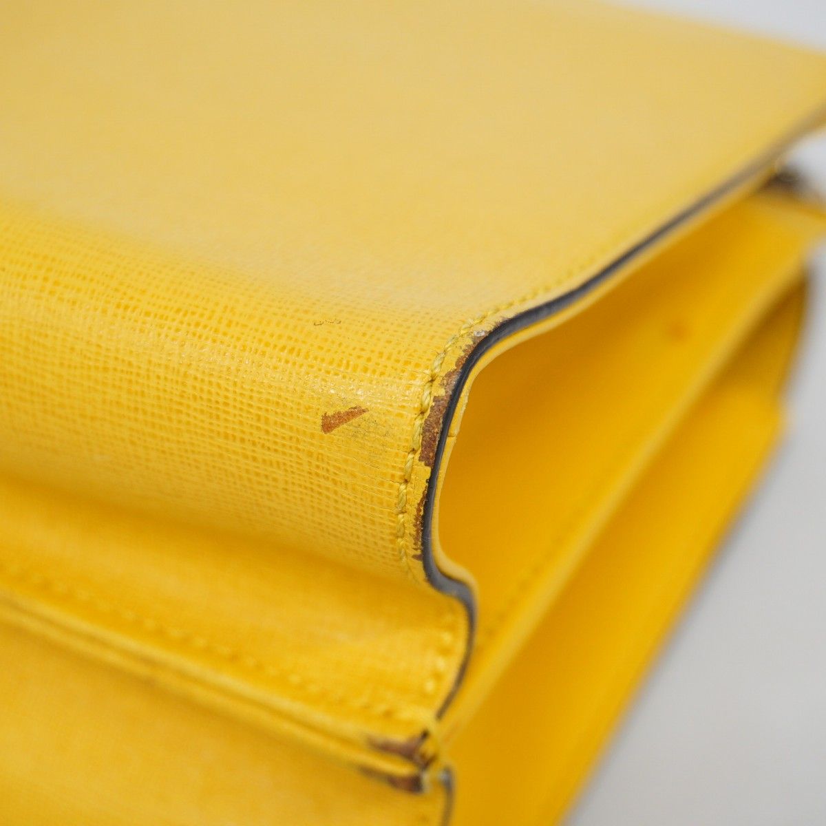 Fendi Handbag Leather Yellow Silver 2-Way — view 6