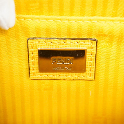 Fendi Handbag Leather Yellow Silver 2-Way — view 5