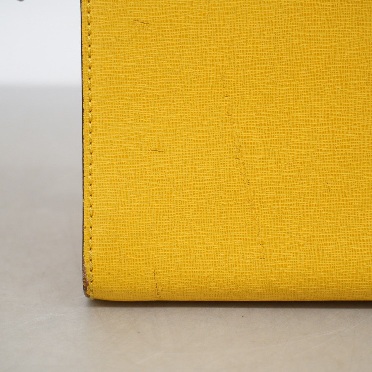 Fendi Handbag Leather Yellow Silver 2-Way — view 8