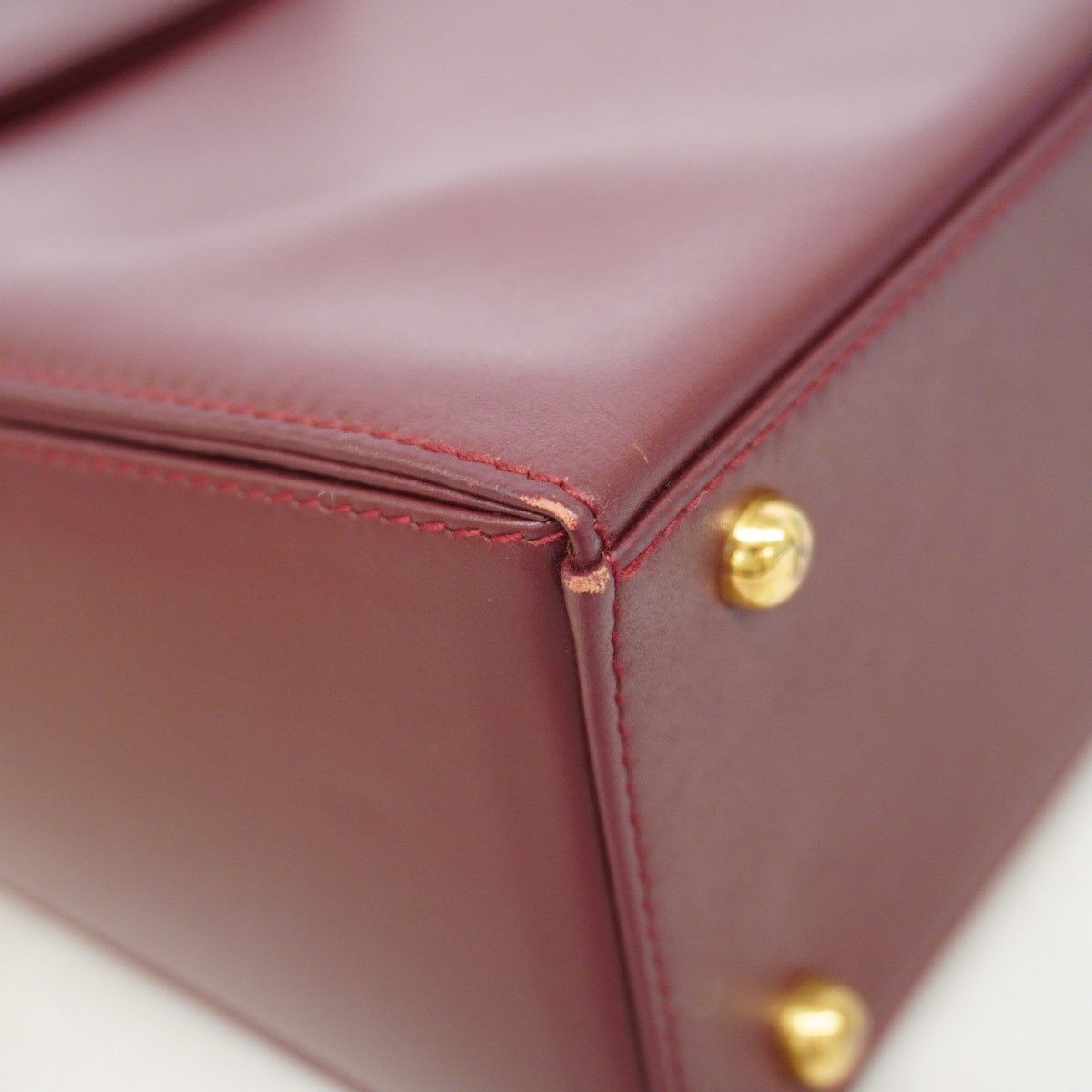 Cartier Handbag Must Leather Bordeaux Gold — view 7