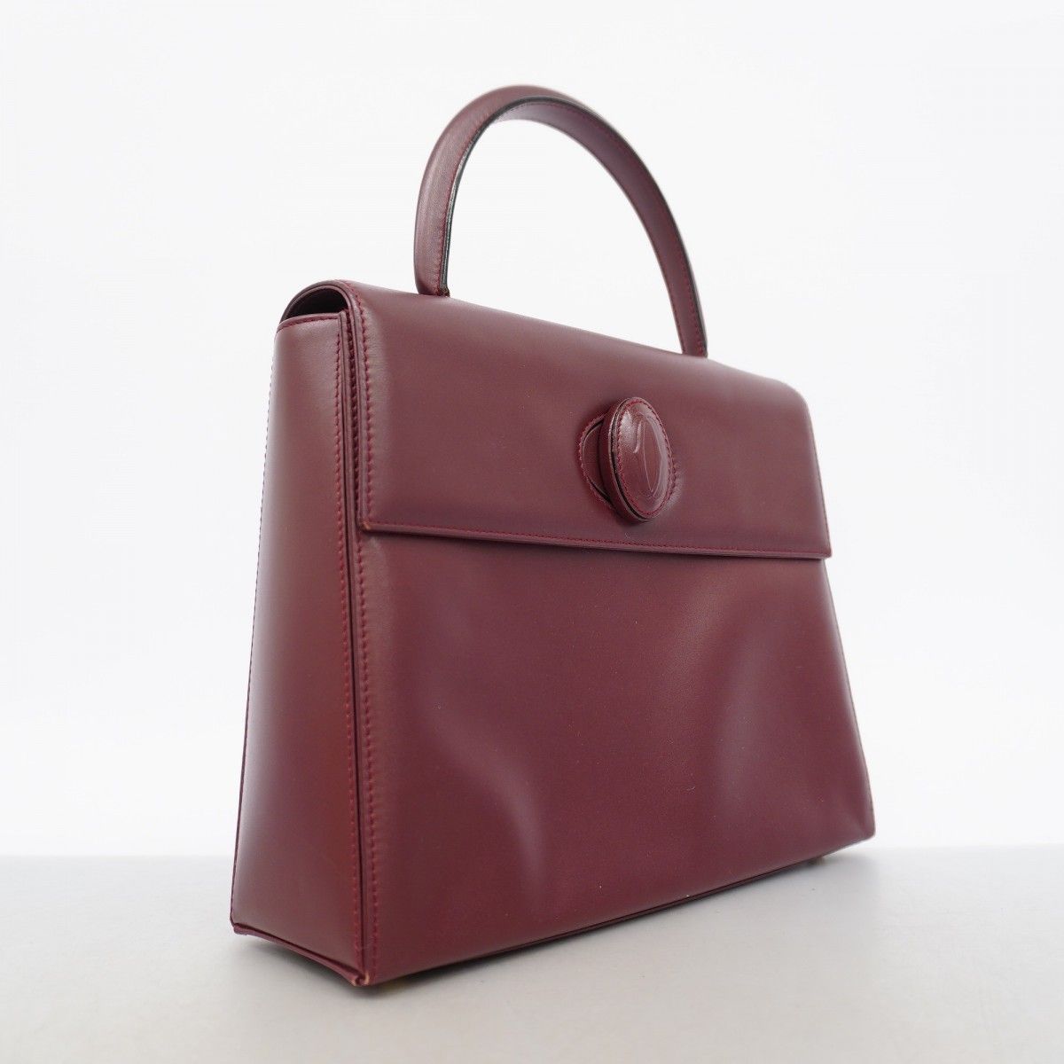 Cartier Handbag Must Leather Bordeaux Gold — view 2