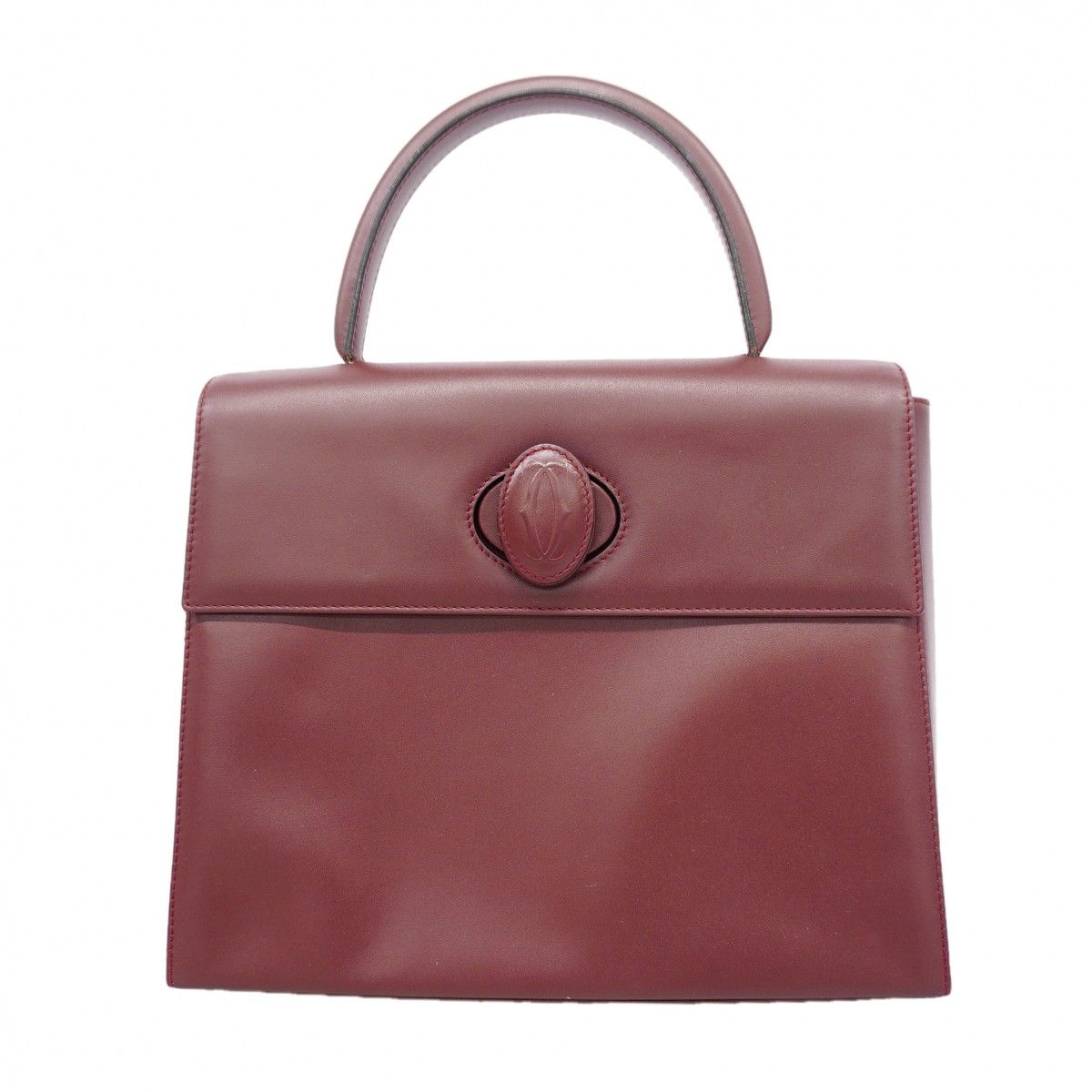 Cartier Handbag Must Leather Bordeaux Gold