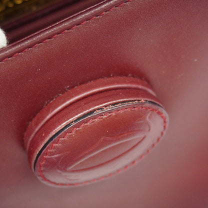 Cartier Handbag Must Leather Bordeaux Gold — view 6