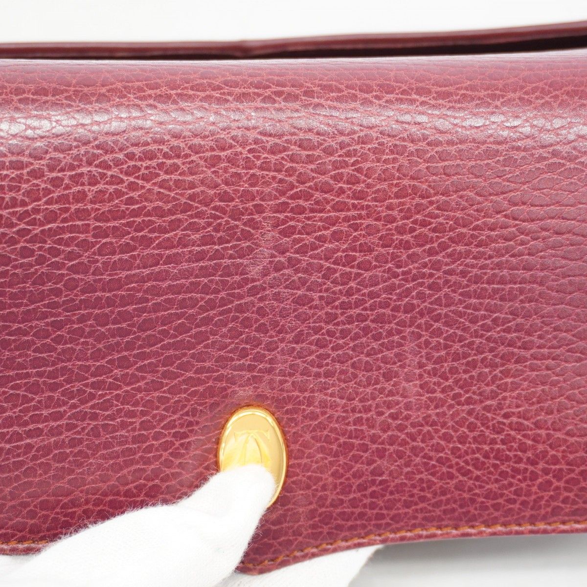 Cartier Clutch Must Leather Bordeaux Gold — view 8