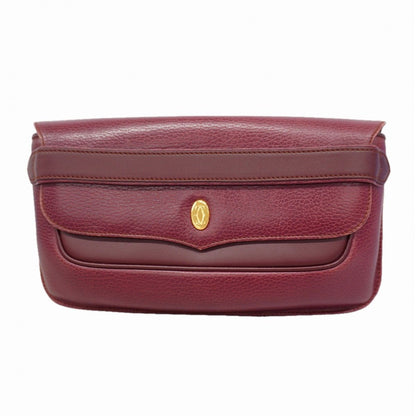 Cartier Clutch Must Leather Bordeaux Gold