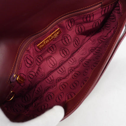 Cartier Clutch Must Leather Bordeaux Gold — view 4