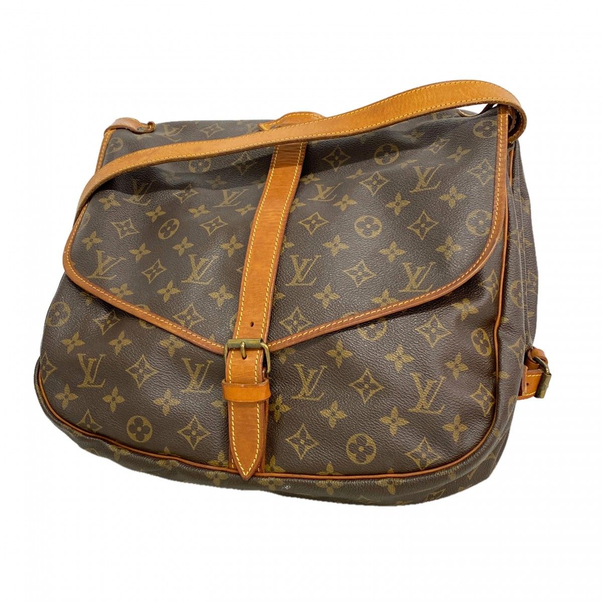 Louis Vuitton Shoulder Bag Monogram Saumur 35 Brown