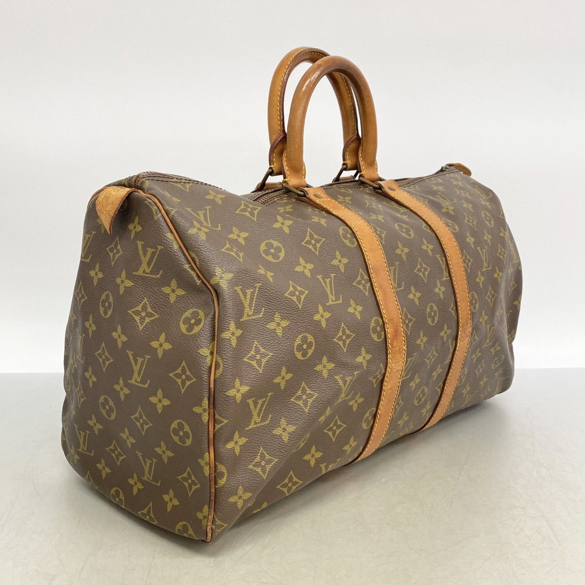 Louis Vuitton Boston Bag Monogram Keepall 45 Brown — view 2