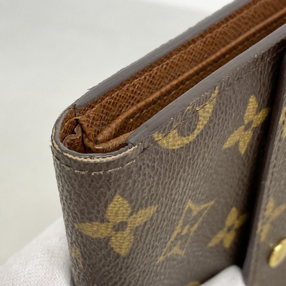 Louis Vuitton Tri Foldwallet Monogram Porto Brown Wallet — view 5