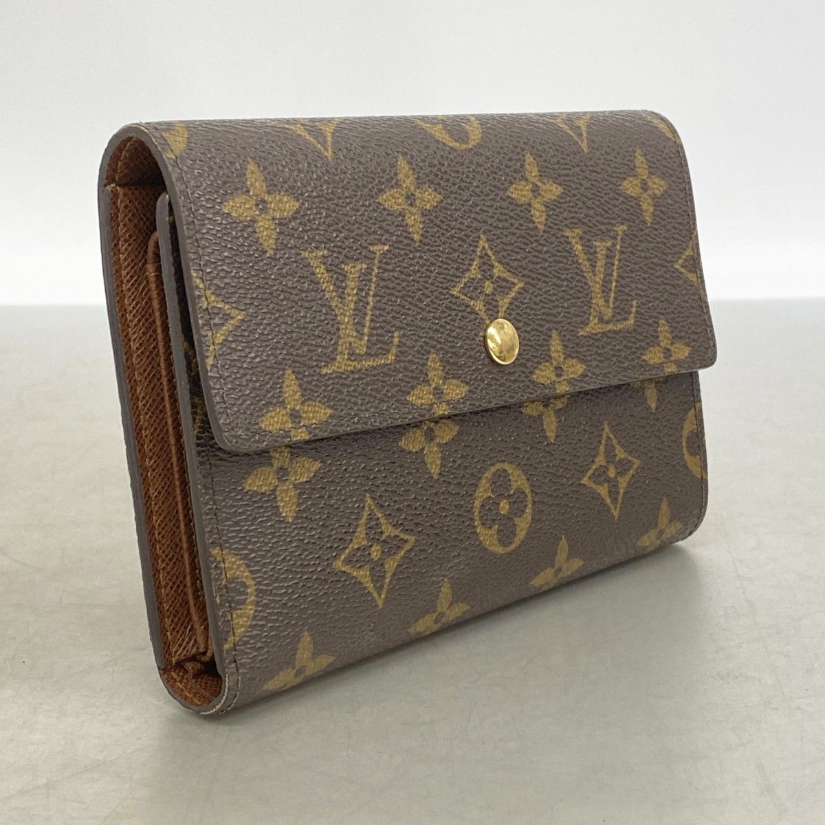 Louis Vuitton Tri Foldwallet Monogram Porto Brown Wallet — view 2