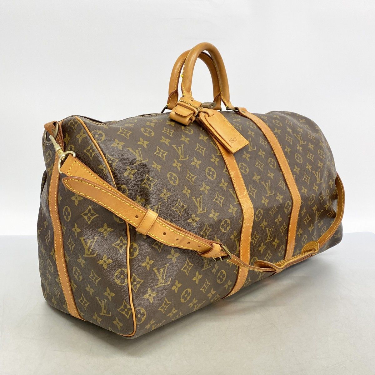 Louis Vuitton Boston Bag Monogram Keepall Bandouliere 55 Brown — view 2