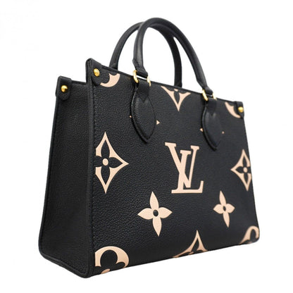 Louis Vuitton Handbag Monogram Empreinte Bicolor On The Go PM Black Beige 2-Way — view 2