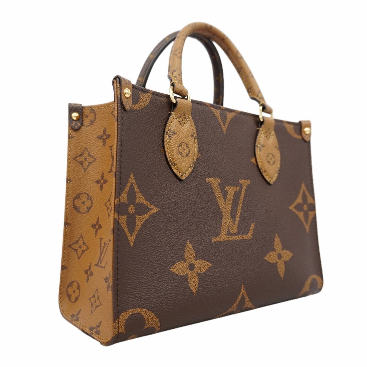 Louis Vuitton Handbag Monogram Giant Reverse On The Go PM Brown 2-Way — view 2