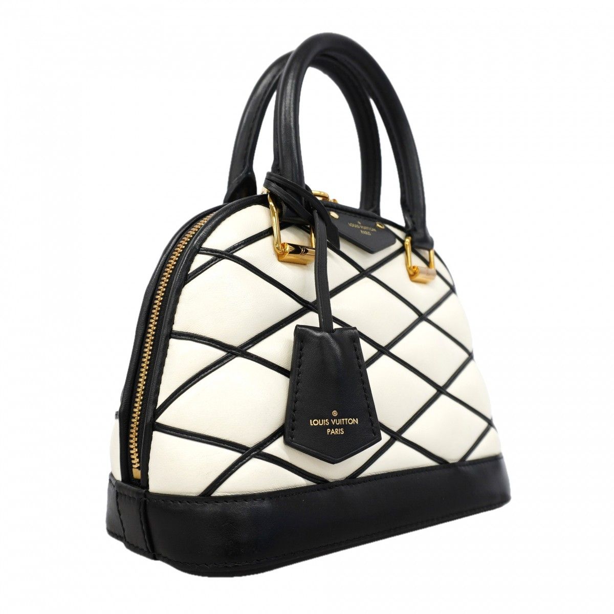 Louis Vuitton Handbag Alma BB White Black 2-Way — view 2