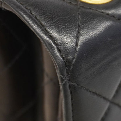 Chanel Shoulder Bag Quilted Double Face Lambskin Black Gold — view 7