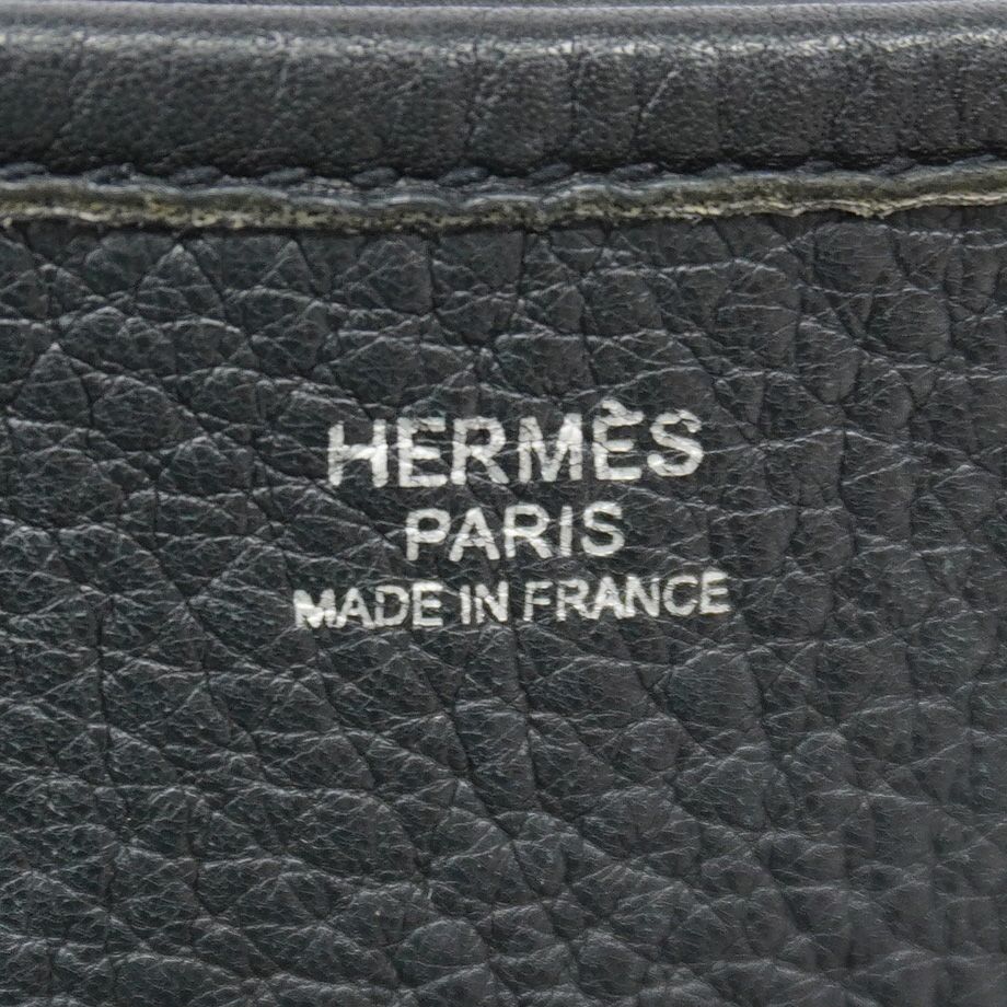 Hermes Shoulder Bag Taurillon Clemence Black Silver — view 5