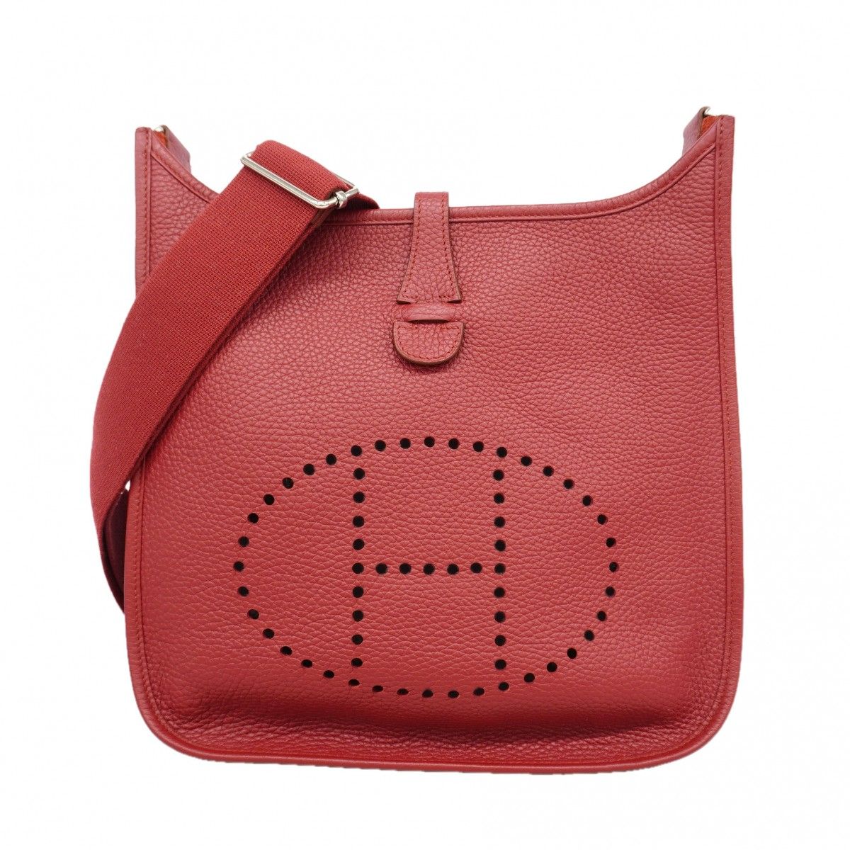 Hermes Shoulder Bag Taurillon Clemence Silver