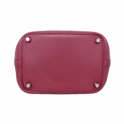 Hermes Handbag Picotin Lock PM Taurillon Clemence Tosca Silver — view 3