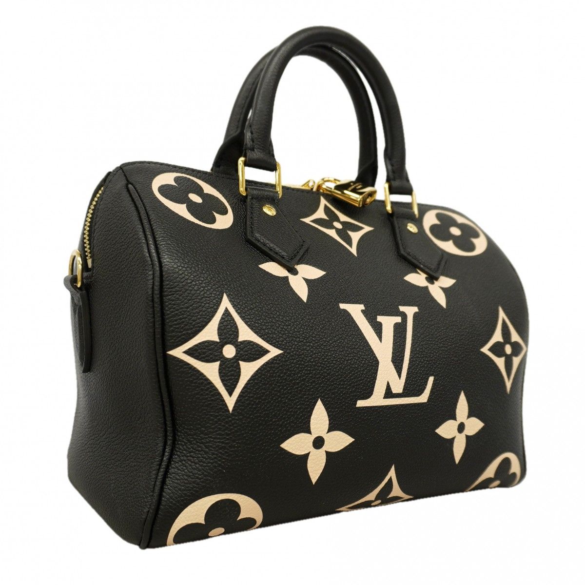 Louis Vuitton Handbag Monogram Empreinte Bicolor Speedy Bandouliere 25 Black — view 2
