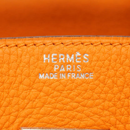 Hermes Handbag Birkin 30 Togo Orange Silver — view 5