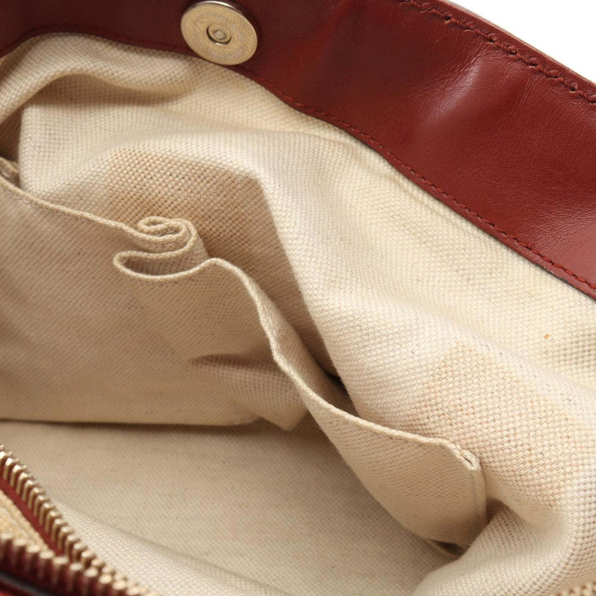 Gucci Tote Bag Sukey Beige Bordeaux Canvas Leather — view 5