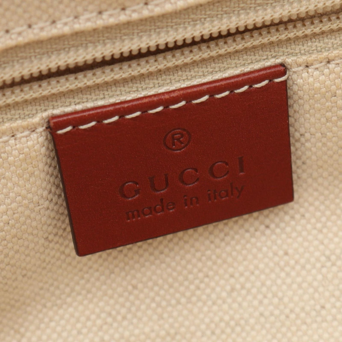 Gucci Tote Bag Sukey Beige Bordeaux Canvas Leather — view 4