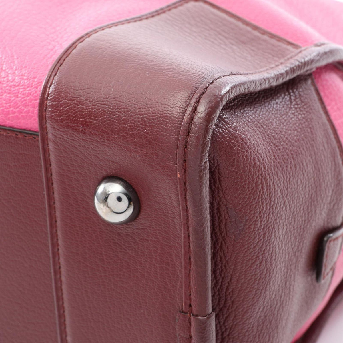 Loewe Handbag Amazona 36 Pink Red Brown Leather — view 7
