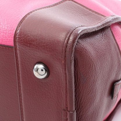Loewe Handbag Amazona 36 Pink Red Brown Leather — view 7