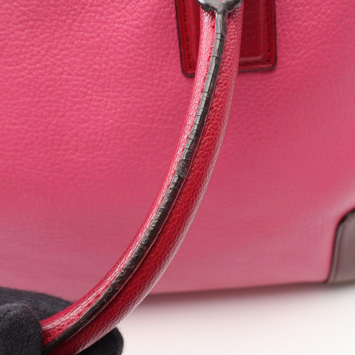 Loewe Handbag Amazona 36 Pink Red Brown Leather — view 6